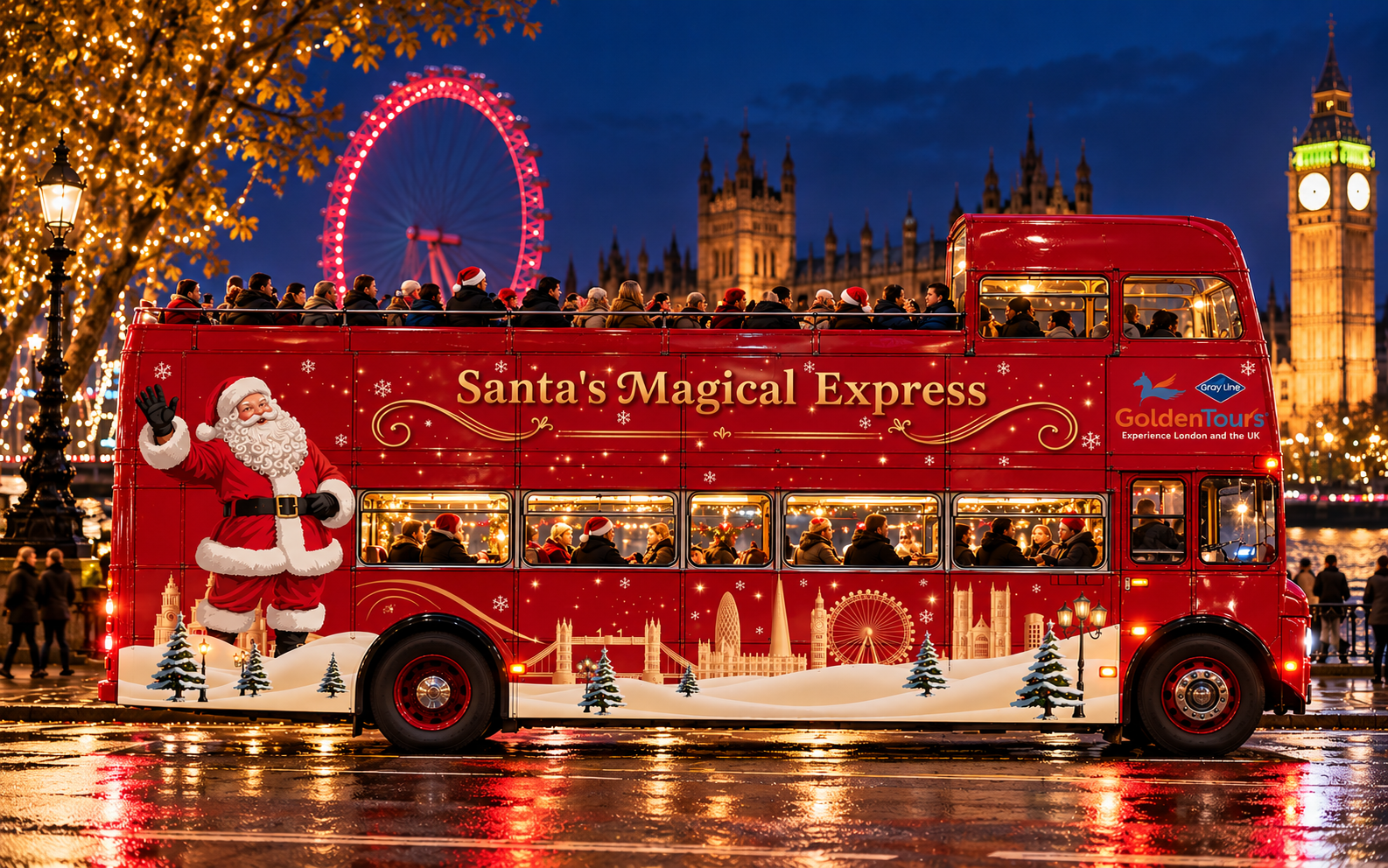Santa's Magical Express - London Christmas Lights Bus Tour